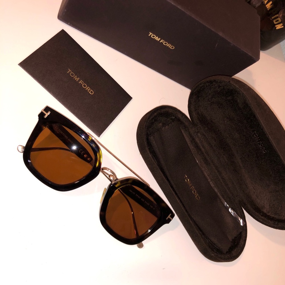 Tom Ford Women's Alex Brow Bar Square Sunglasses